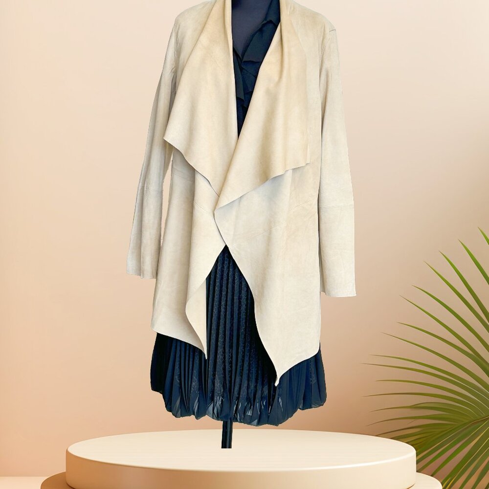 Michael Kors Suede Leather Coat is the perfect addition.